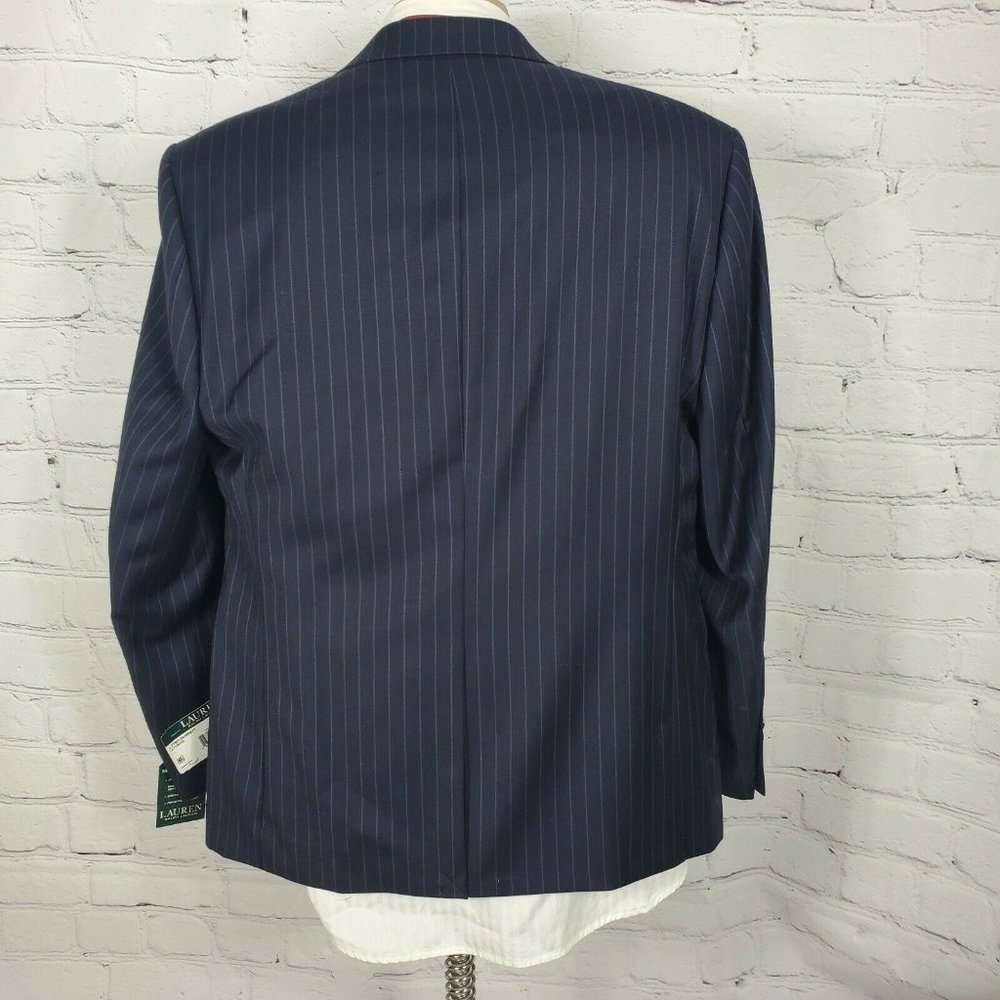 Lauren Ralph Lauren Men's Size 42 S Navy Striped UltraFlex Suit Blazer Jacket - Picture 5 of 12